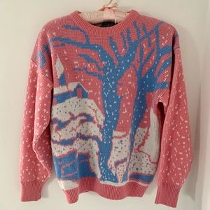 Vintage Pink Winter Sweater M